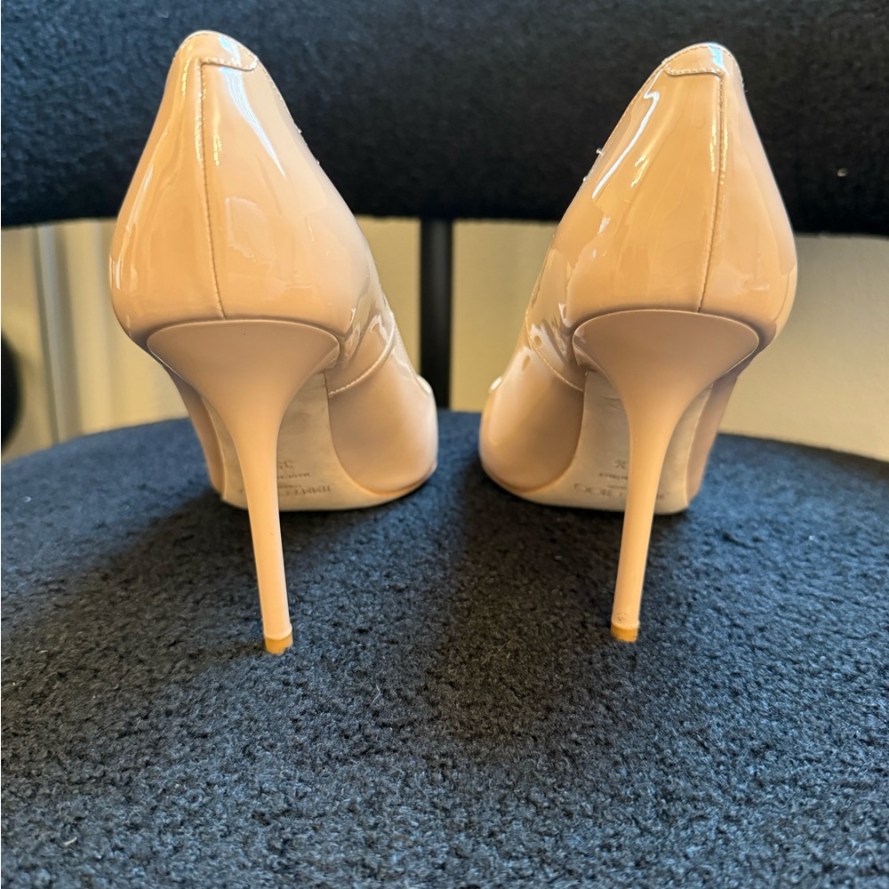 Jimmy Choo Cream Heels Elegant Patent Leather- worn once! - Picture 4 of 6